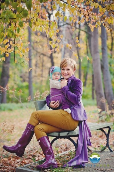 Little FROG Tkaný šátek na nošení dětí - AMETHYST - XL / XL (42) - obrázek 2