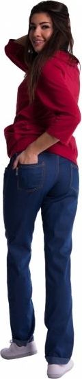 Těhotenské kalhoty - světlý jeans - XL (42) / XL - obrázek 2