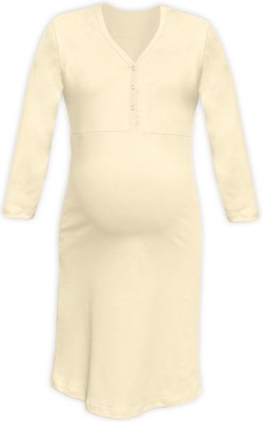 Těhotenská, kojící noční košile PAVLA 3/4 - latte - M/L - obrázek 1