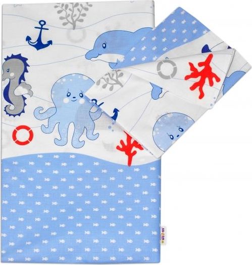 Bavlněné povlečení OCEÁN Baby Nellys - modrý - 120x90 - obrázek 1