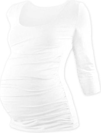 Těhotenské triko 3/4 rukáv JOHANKA - bílá - L/XL - obrázek 1