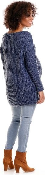 Svetřík,kimono ELLA - melírkově jeans - obrázek 4