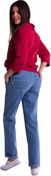 Těhotenské kalhoty letní bez břišního pásu - béžové - XL (42) / XL - obrázek 2