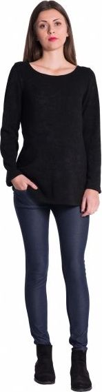 Těhotenské legíny s pásem a kapsami - granátové, vel. M - XXXL (46) / XXXL - obrázek 1