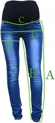 Těhotenské kalhoty JEANS s pružným pásem Angie - Černé, vel. S - XL (42) - obrázek 4