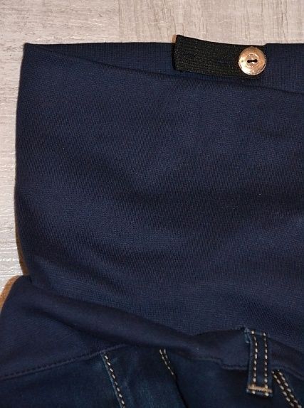 Těhotenské kalhoty JEANS s pružným pásem Angie - Černé, vel. S - XL (42) - obrázek 6