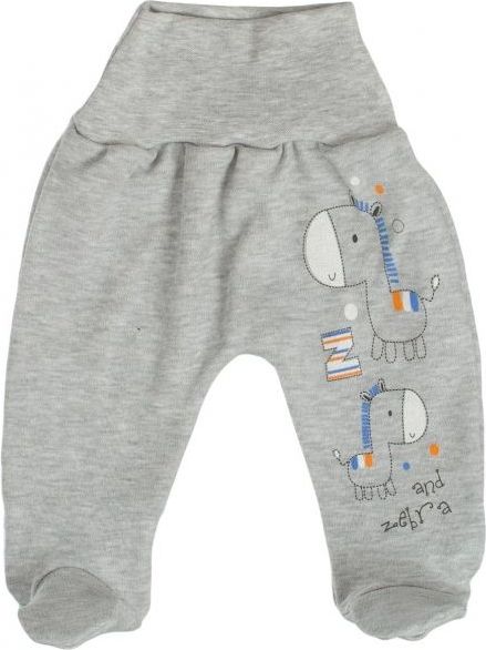 MBaby Bavlněné polodupačky Žirafka - šedá - 86 (12-18m) - obrázek 1