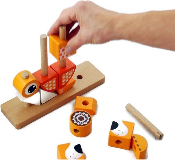 Adam Toys Dřevěná navlékačka pejsek - obrázek 3