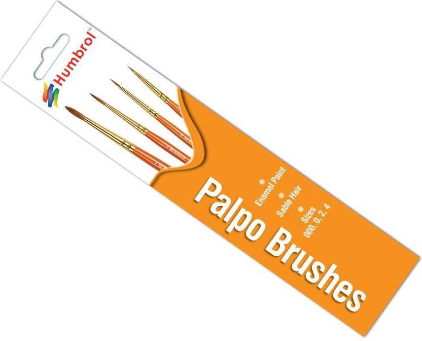 Humbrol Palpo Brush Pack - sada štětců (vel. 000/0/2/4) - obrázek 1
