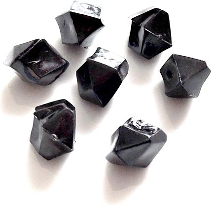 Hrací kameny - krystaly - černé - obrázek 1