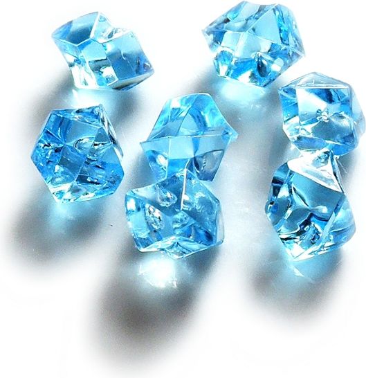 Hrací kameny - krystaly - světle modré - obrázek 1