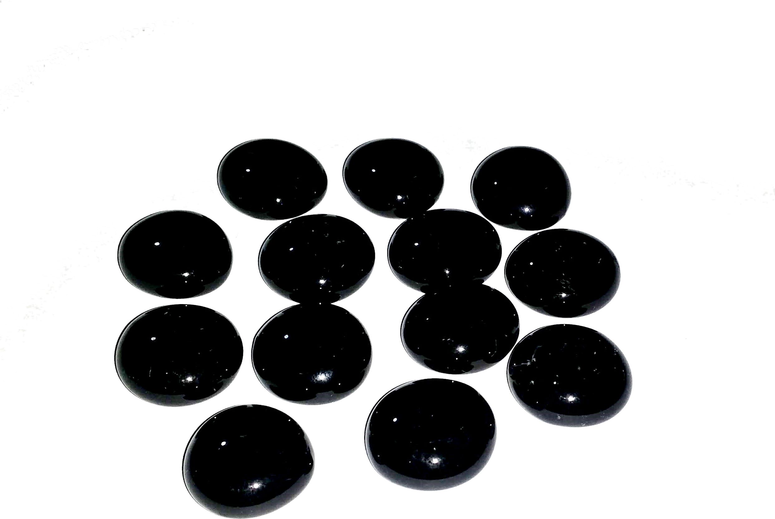 Hrací kameny skleněné - černé - obrázek 1