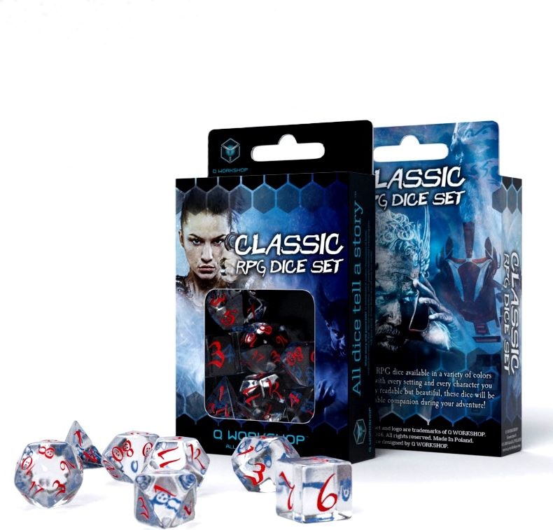 Sada RPG kostek - Translucent & Blue-red - obrázek 1
