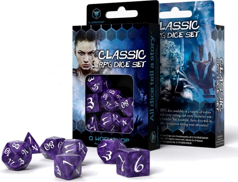 Sada RPG kostek - Lavender & White - obrázek 1