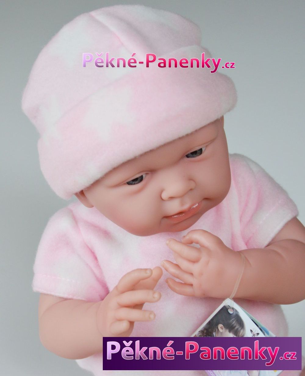 Realistické miminko Berenguer® holčička s hvězdičkovým kompletem 38cm - obrázek 3