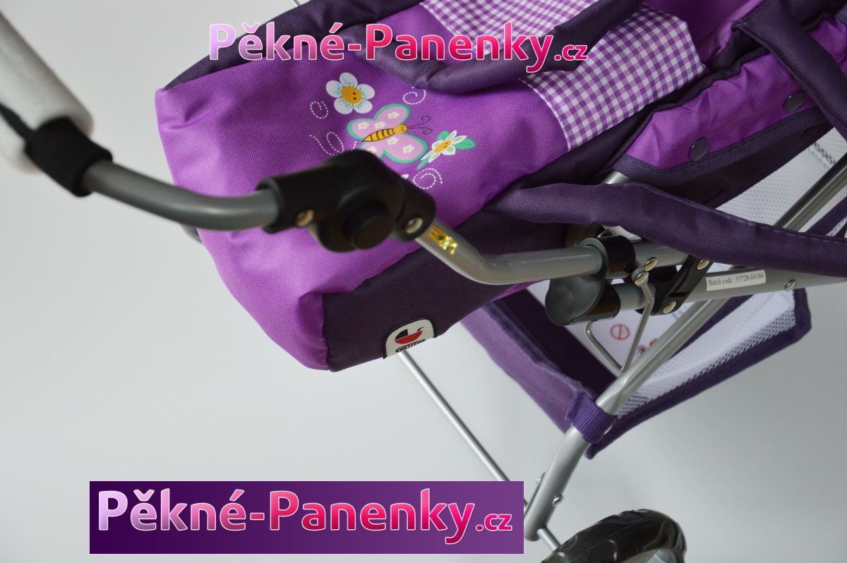 Bayer Chic kočárek trojkombinace pro panenky Bayer Piccolina Dots Brombeere - obrázek 4