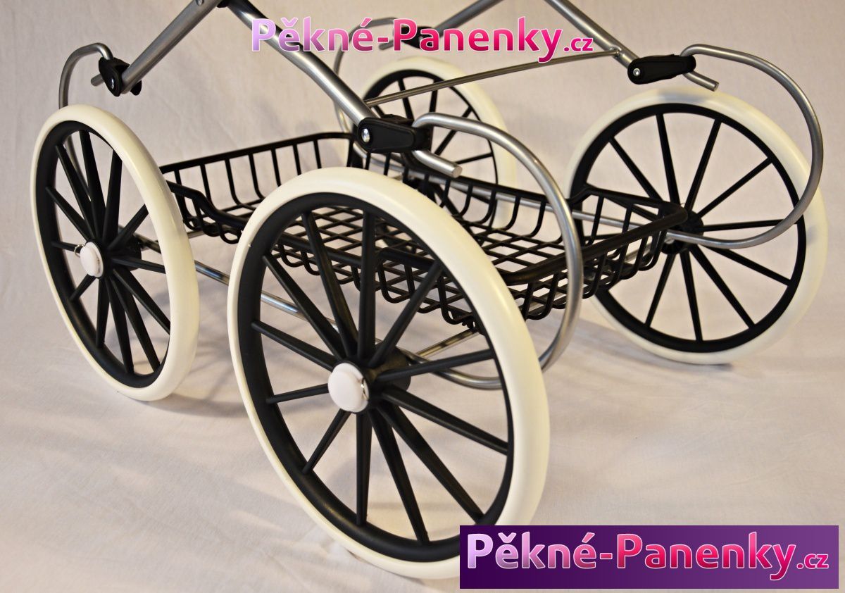 retro kvalitní kočárek pro panenku - obrázek 3