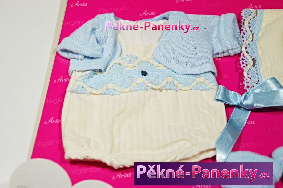 Oblečení pro panenky Arias® 33cm modro-bílé s čepičkou - obrázek 2