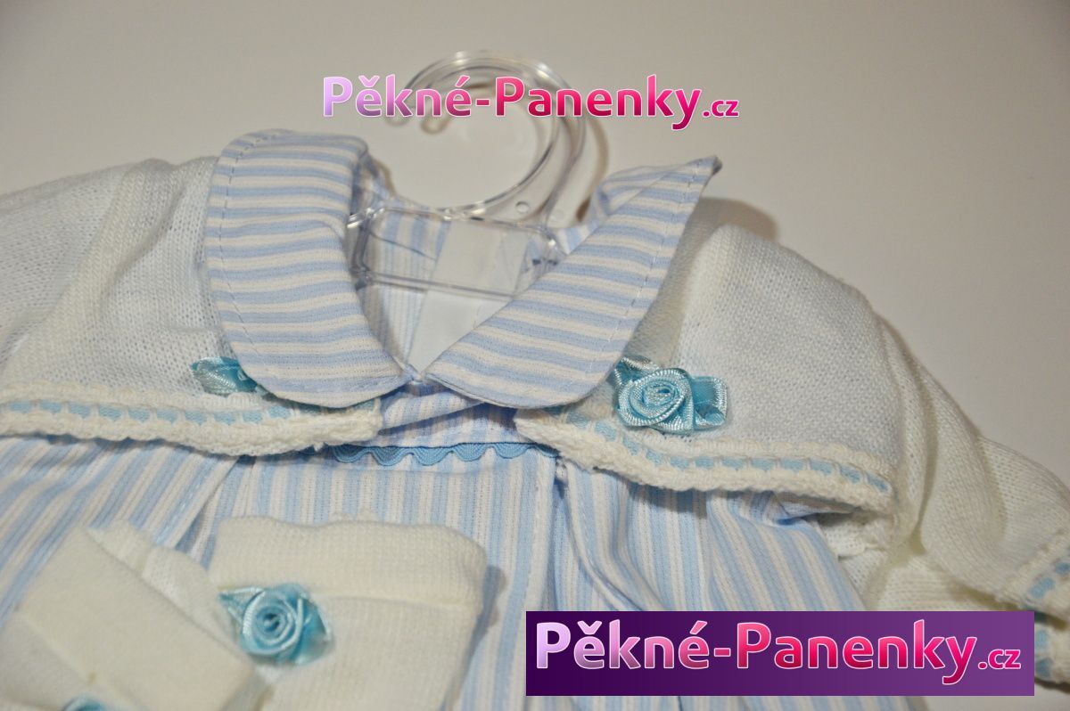 Oblečení pro panenky Arias® 42cm modro-bílé s pruhy - obrázek 2