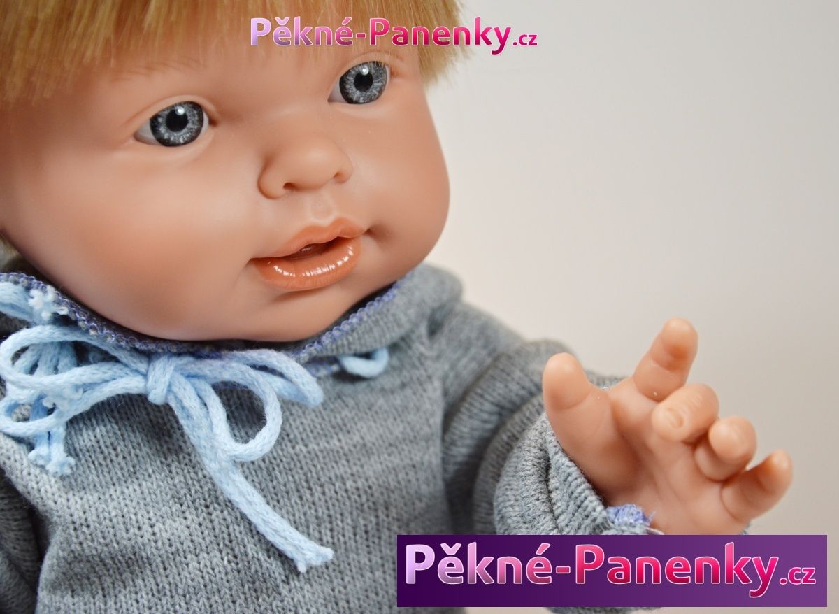 Realistická panenka D´nenes Nilo modrá 43cm - obrázek 5