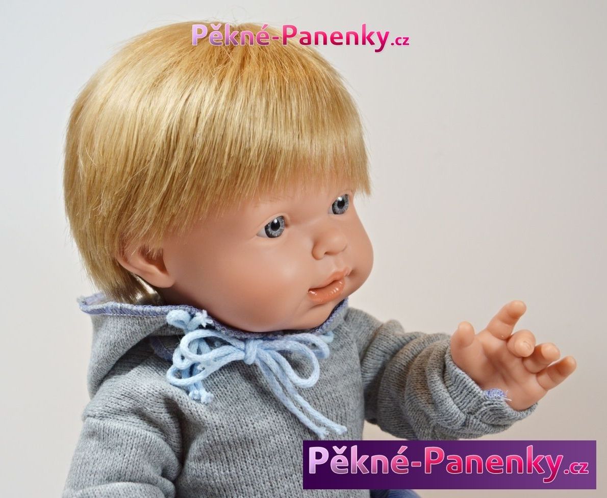 Realistická panenka D´nenes Nilo modrá 43cm - obrázek 6