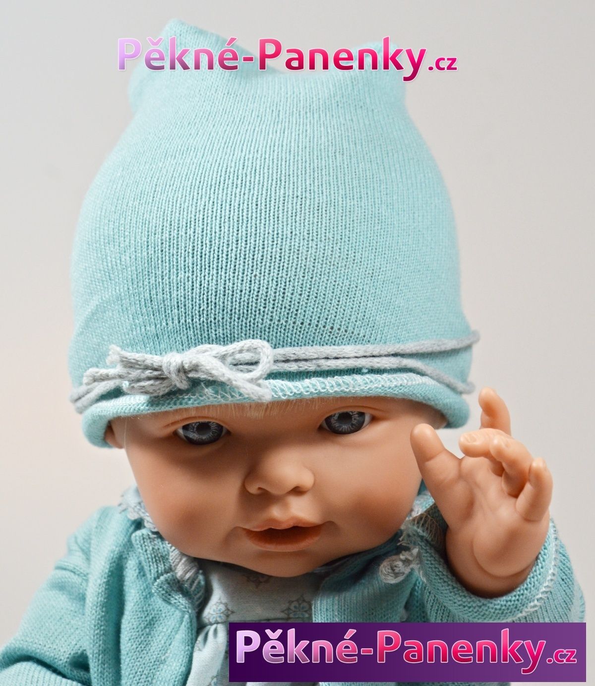 Realistická panenka D´nenes Nilo zelená 43cm - obrázek 4