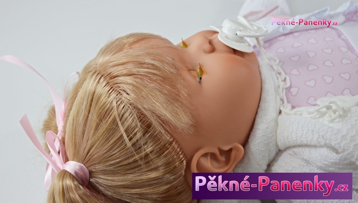 Velká, mrkací a mluvící panenka Berbesa® Dulzona růžová 62cm - obrázek 5