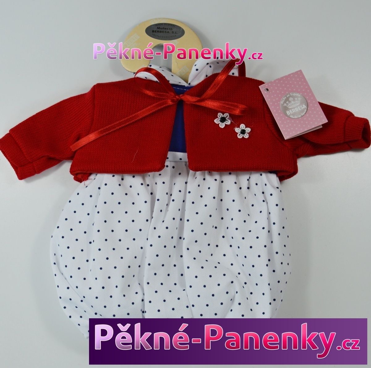 Oblečení pro panenky Berbesa® 42cm Sandra červené - obrázek 1
