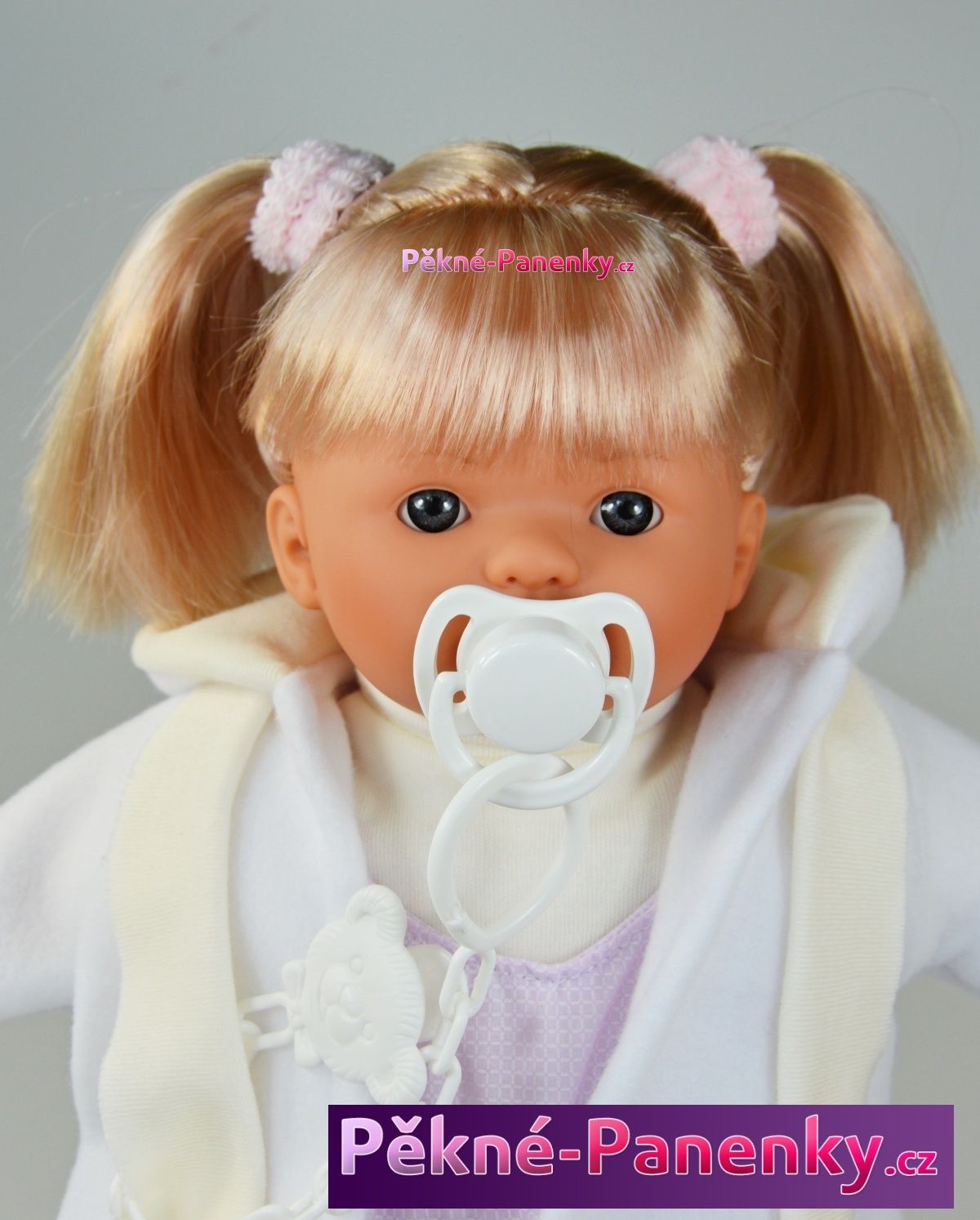 Mluvící panenka Toyse® Lisa bílá 38cm - obrázek 1