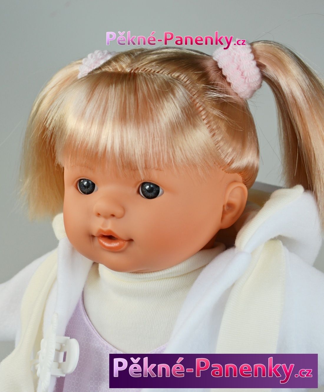 Mluvící panenka Toyse® Lisa bílá 38cm - obrázek 3