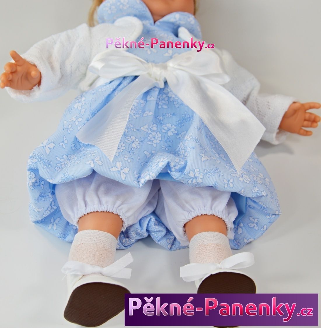 Realistická mluvící panenka Toyse® Diana modro-bílá 40 cm - obrázek 5