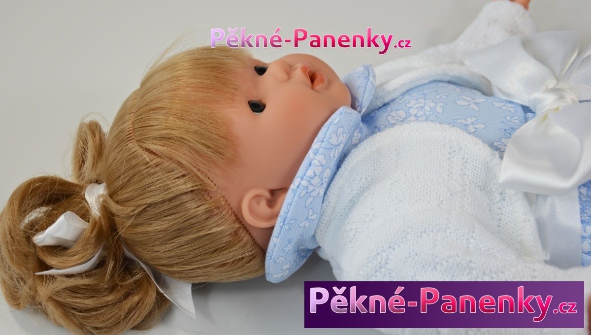 Realistická mluvící panenka Toyse® Diana modro-bílá 40 cm - obrázek 6