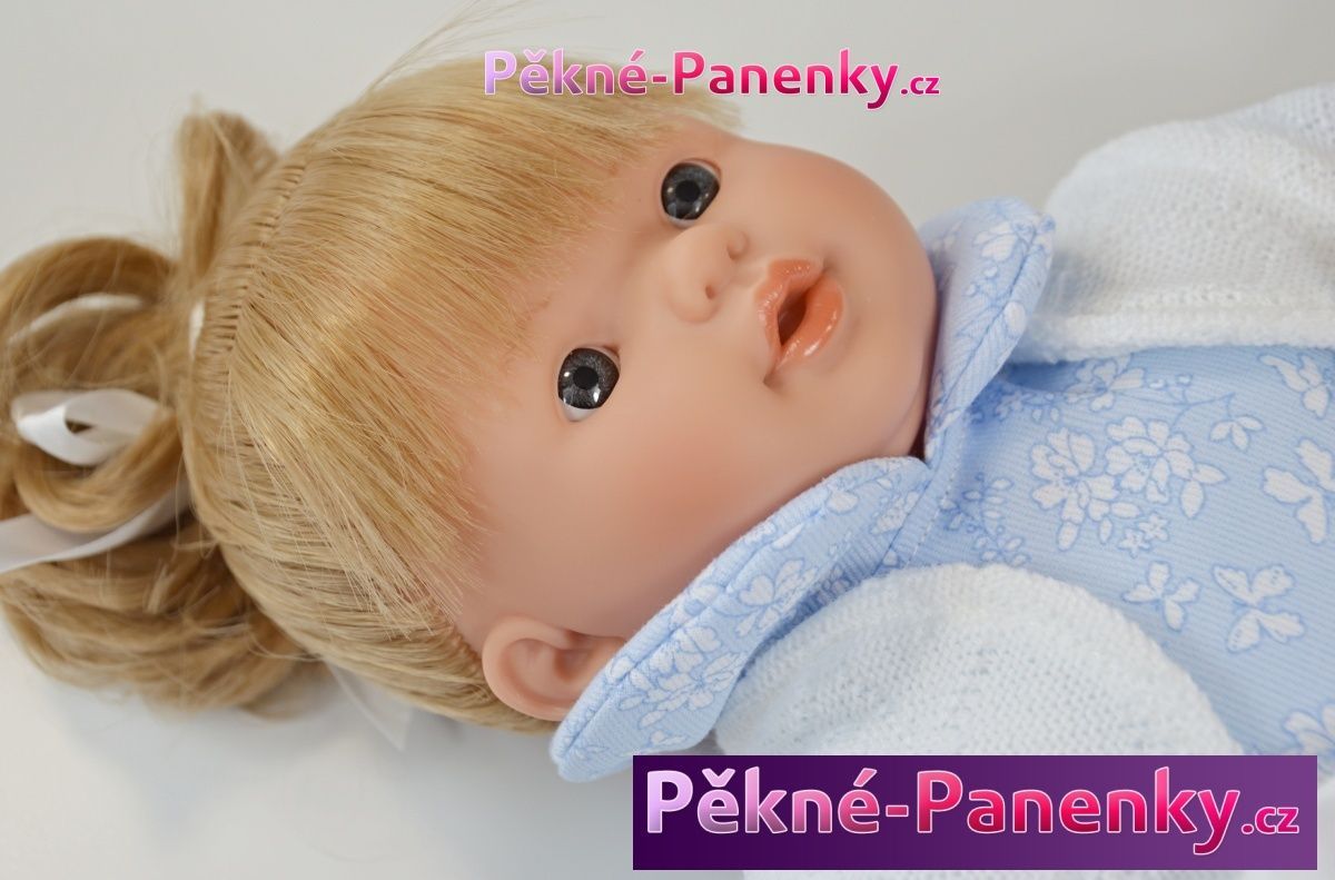 Realistická mluvící panenka Toyse® Diana modro-bílá 40 cm - obrázek 7