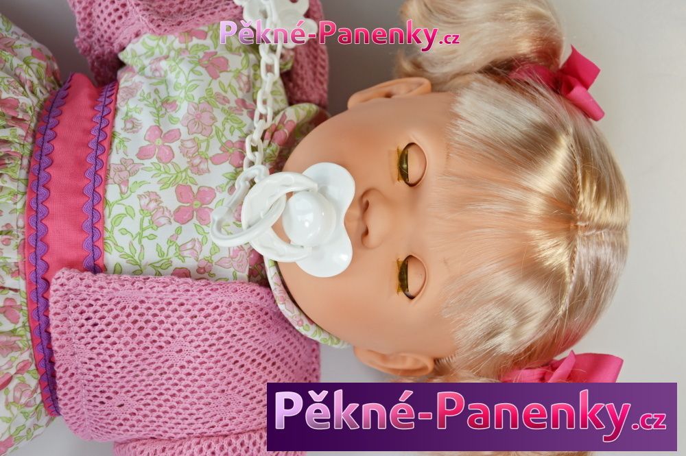 Velká, mluvící a mrkací panenka Toyse® Angela květované šaty 65cm - obrázek 7