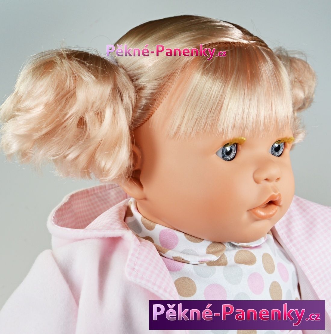 Velká, mluvící a mrkací panenka Toyse® Angela růžová 65cm - obrázek 2