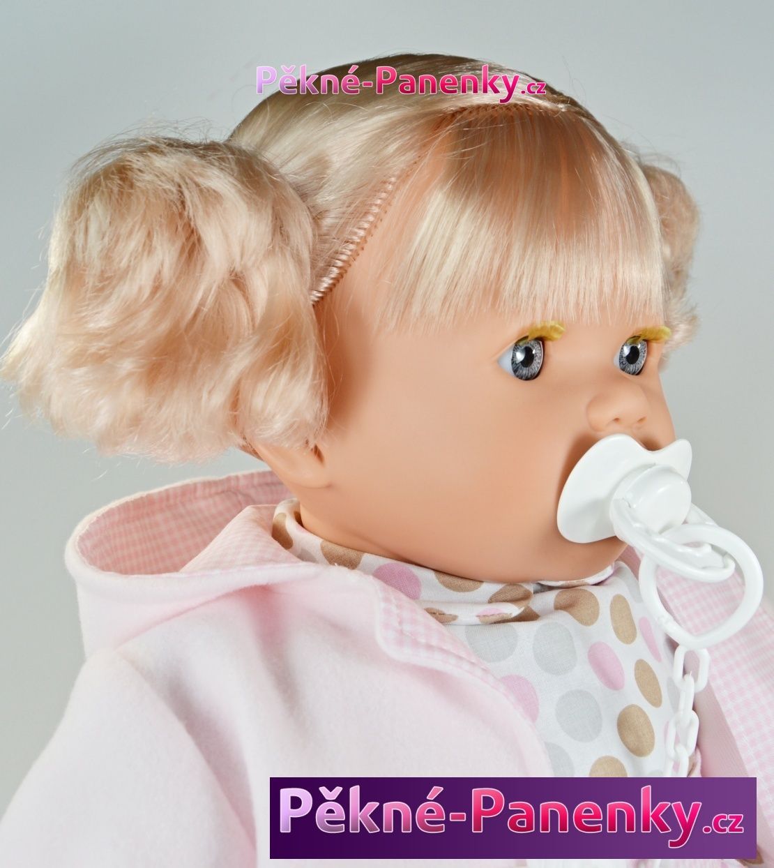 Velká, mluvící a mrkací panenka Toyse® Angela růžová 65cm - obrázek 6