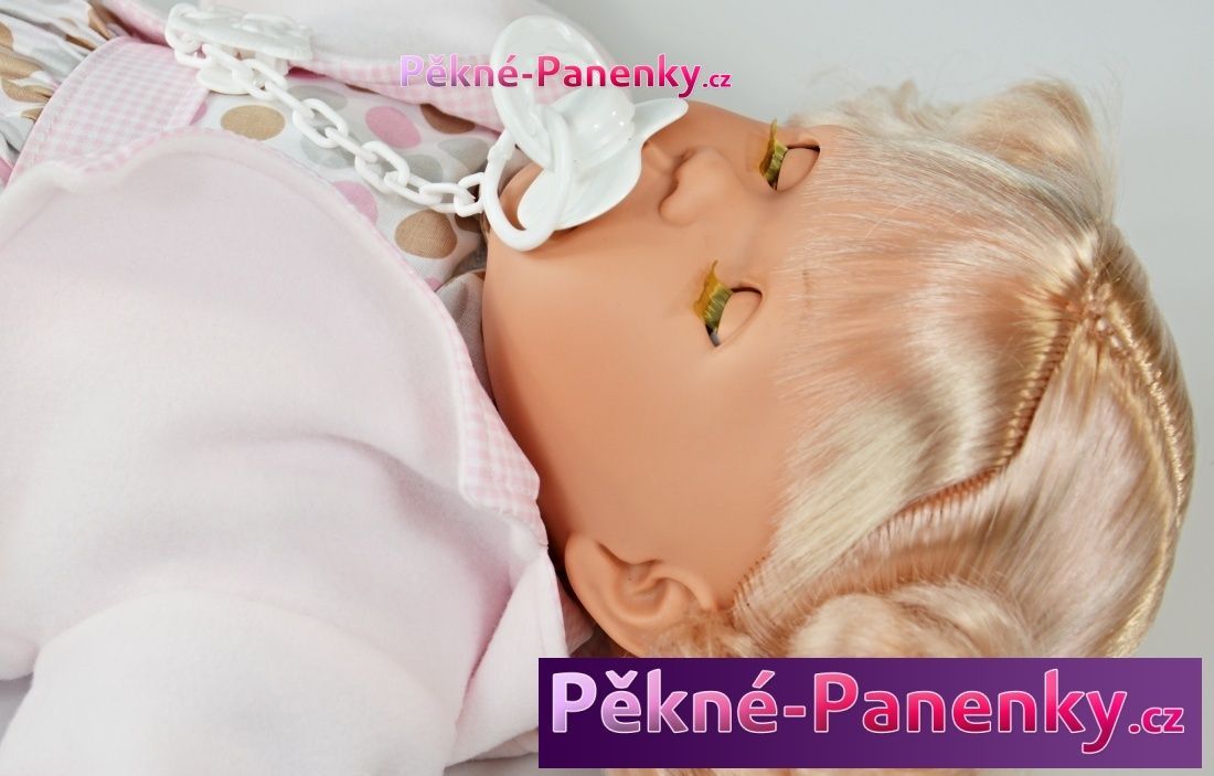 Velká, mluvící a mrkací panenka Toyse® Angela růžová 65cm - obrázek 8