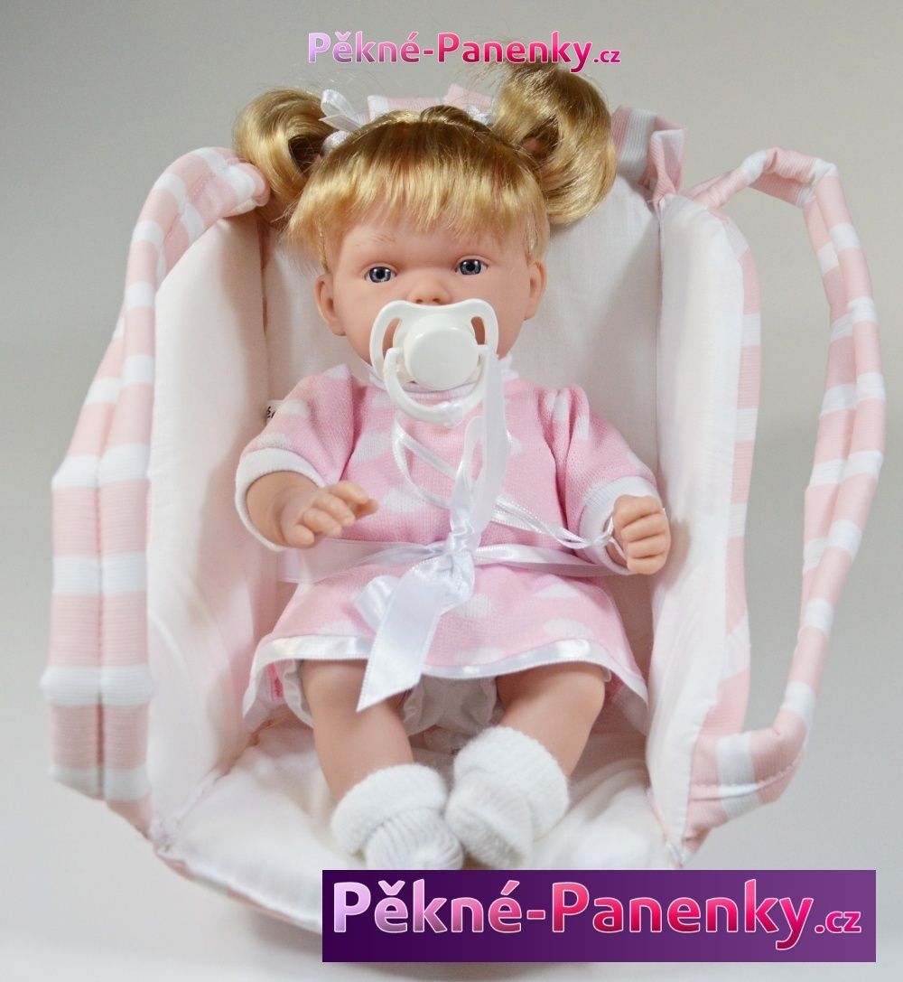 Realistická mluvící panenka Arias® Hanne s klokánkou 28cm - obrázek 1