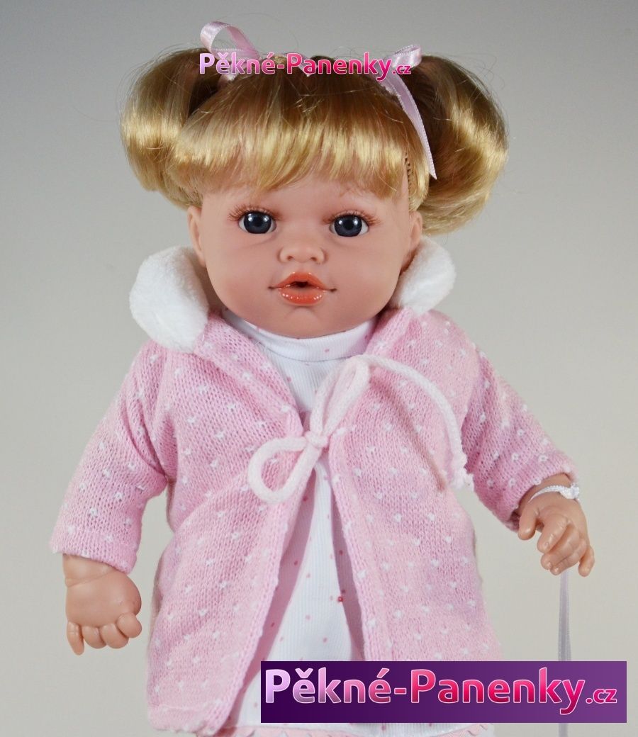 Mluvící realistická panenka Arias® Emma růžová 33cm - obrázek 1
