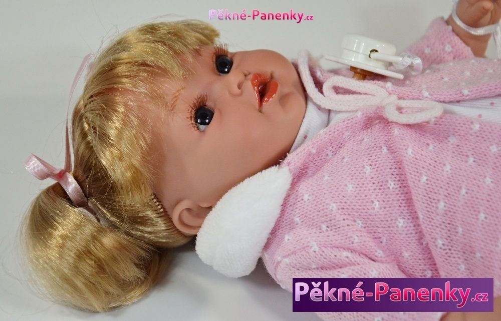 Mluvící realistická panenka Arias® Emma růžová 33cm - obrázek 5