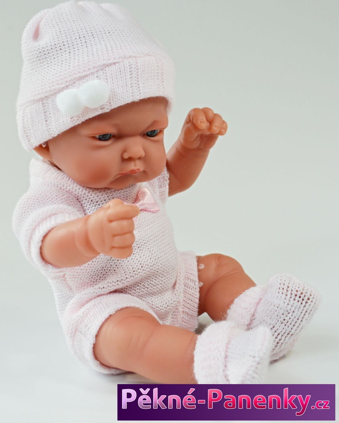 Realistické koupací miminko Antonio Juan® Pitus Mantita růžové s dečkou 26 cm - obrázek 5