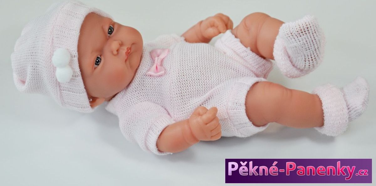 Realistické koupací miminko Antonio Juan® Pitus Mantita růžové s dečkou 26 cm - obrázek 6