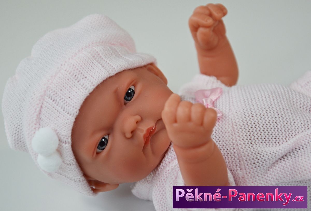 Realistické koupací miminko Antonio Juan® Pitus Mantita růžové s dečkou 26 cm - obrázek 7