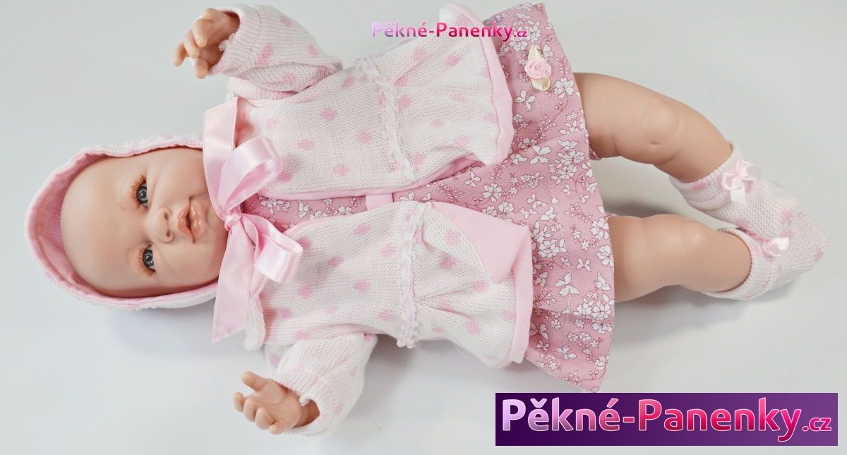 Velká mluvící realistická panenka Berbesa® Sara s čepičkou 50 cm - obrázek 3