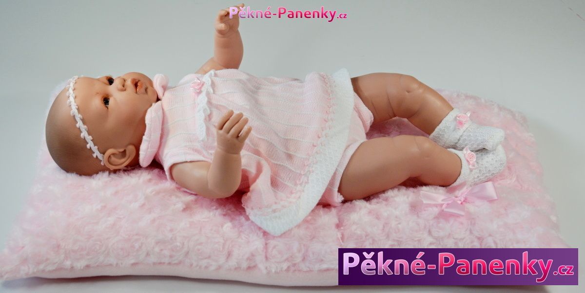 Velká mluvící realistická panenka Berbesa® Sara s polštářem 50 cm - obrázek 4