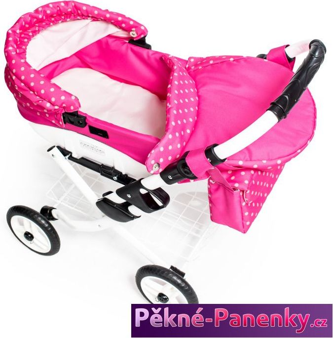 Jasmine Dětský kočárek pro panenky JASMINE Kids růžový puntík - obrázek 3