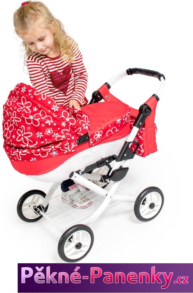 Jasmine Dětský kočárek pro panenky JASMINE Kids červený puntík - obrázek 9
