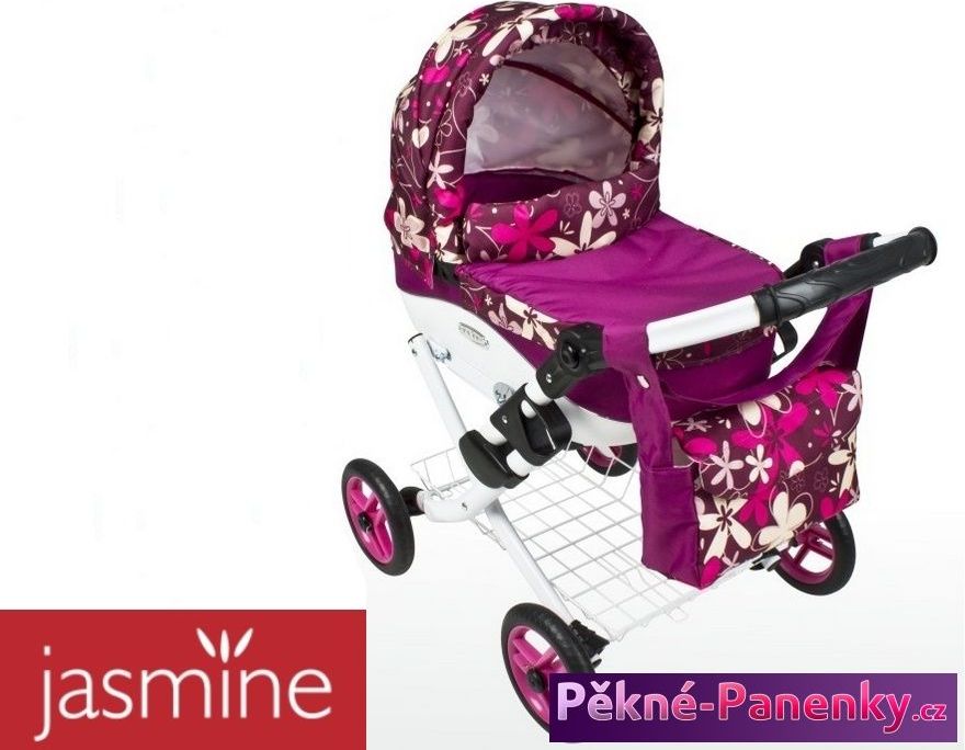 Jasmine Dětský kočárek pro panenky JASMINE Kids fialovo-růžový - obrázek 1