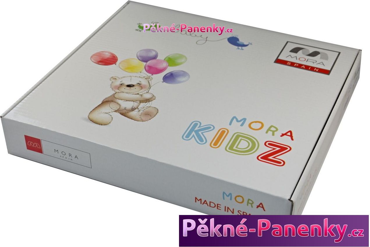 Dětská španělská zimní deka do kočárku MORA® KIDZ botičky růžová 80x110cm - obrázek 6