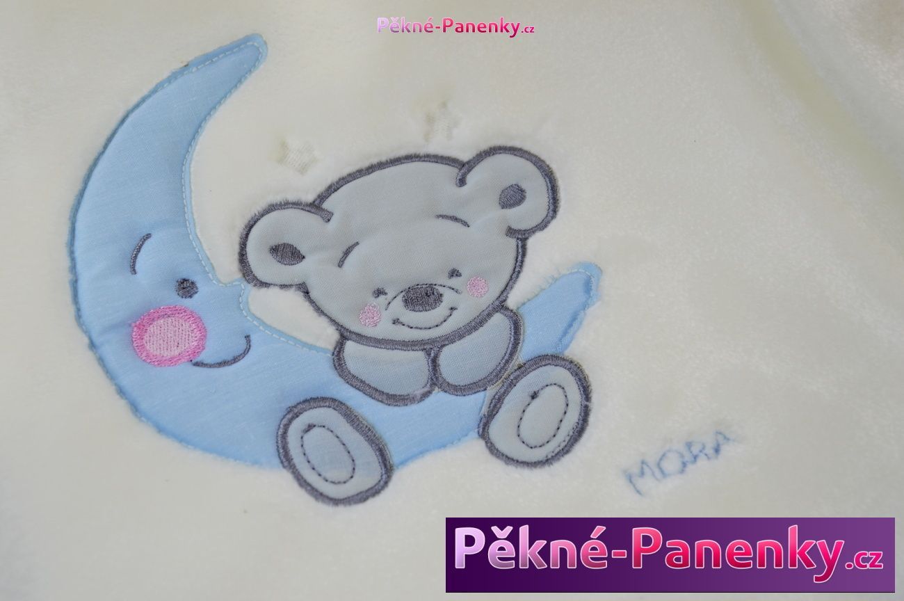 Dětská svítící španělská deka MORA® Baby Luz modrá 110x140cm - obrázek 4